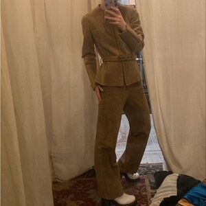 Vintage 80s Anne Klein Suede Suit